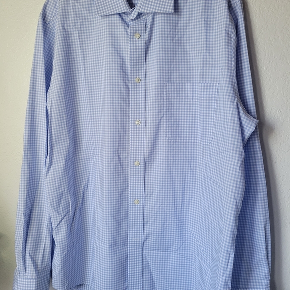 Lauren Ralph Lauren Blue Dress Shirt Gingham Pattern Size L 16 1/2. ..34/35 - Picture 2 of 8
